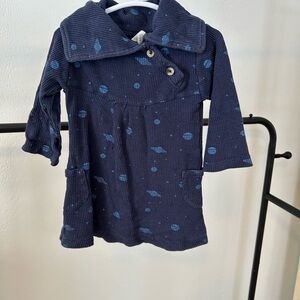 Kate Quinn Organic Cotton Waffle Knit Dress/Tunic in Space print